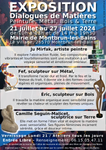 Couverture de Exposition: Dialogue de matières